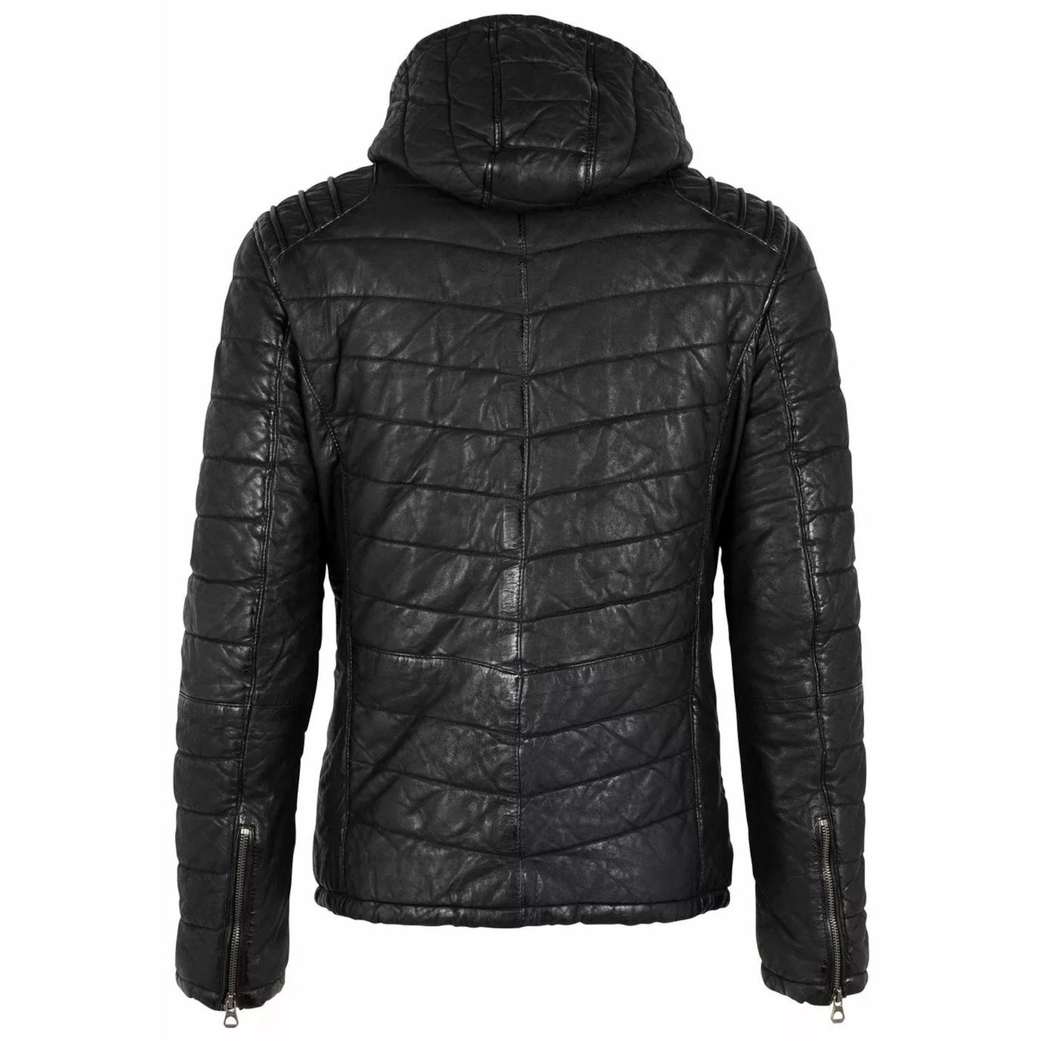Męska zimowa kurtka skórzana Gipsy Czarna GMCorbin – BLACK FRIDAY