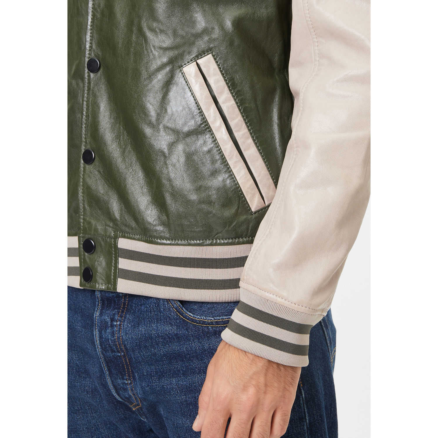 Męska skórzana kurtka Gipsy Ciemnozielona/Jasnoszara GMCuno – BLACK FRIDAY Męska skórzana kurtka Gipsy Ciemnozielona/Jasnoszara GMCuno – BLACK FRIDAY