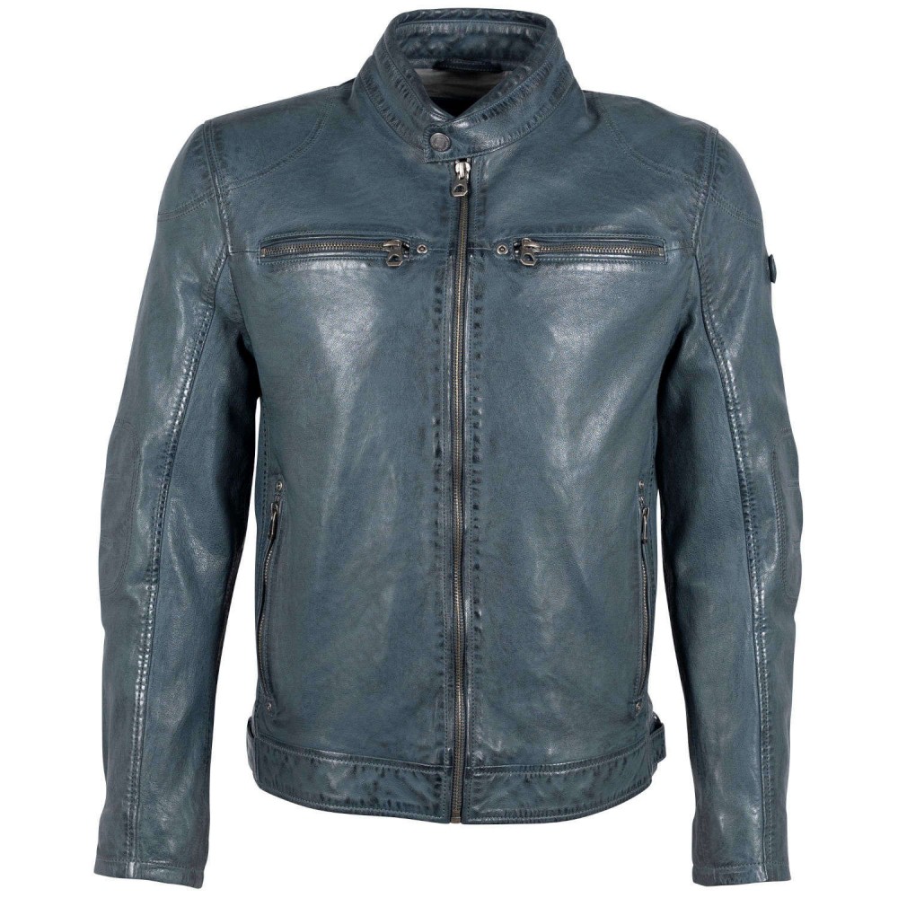Męska skórzana kurtka Gipsy Denim Blue GMCybo Męska skórzana kurtka Gipsy Denim Blue GMCybo