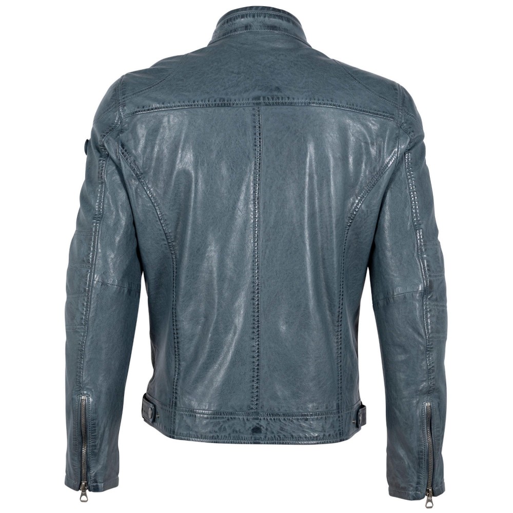 Męska skórzana kurtka Gipsy Denim Blue GMCybo Męska skórzana kurtka Gipsy Denim Blue GMCybo