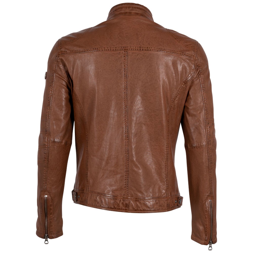 Męska skórzana kurtka Gipsy Cognac GMCybo Męska skórzana kurtka Gipsy Cognac GMCybo