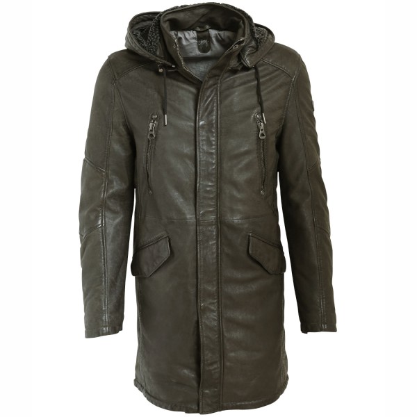 Męska długa skórzana kurtka Gipsy Olive GMEsmond LCOUNTV W – BLACK FRIDAY — fotografia 1