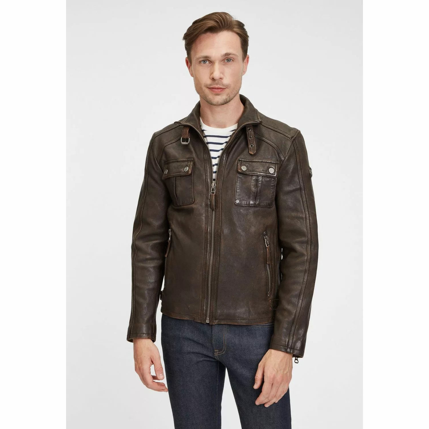 Męska skórzana kurtka Gipsy Vintage Brown GMFendro SF LANTV – ODZIEŻ