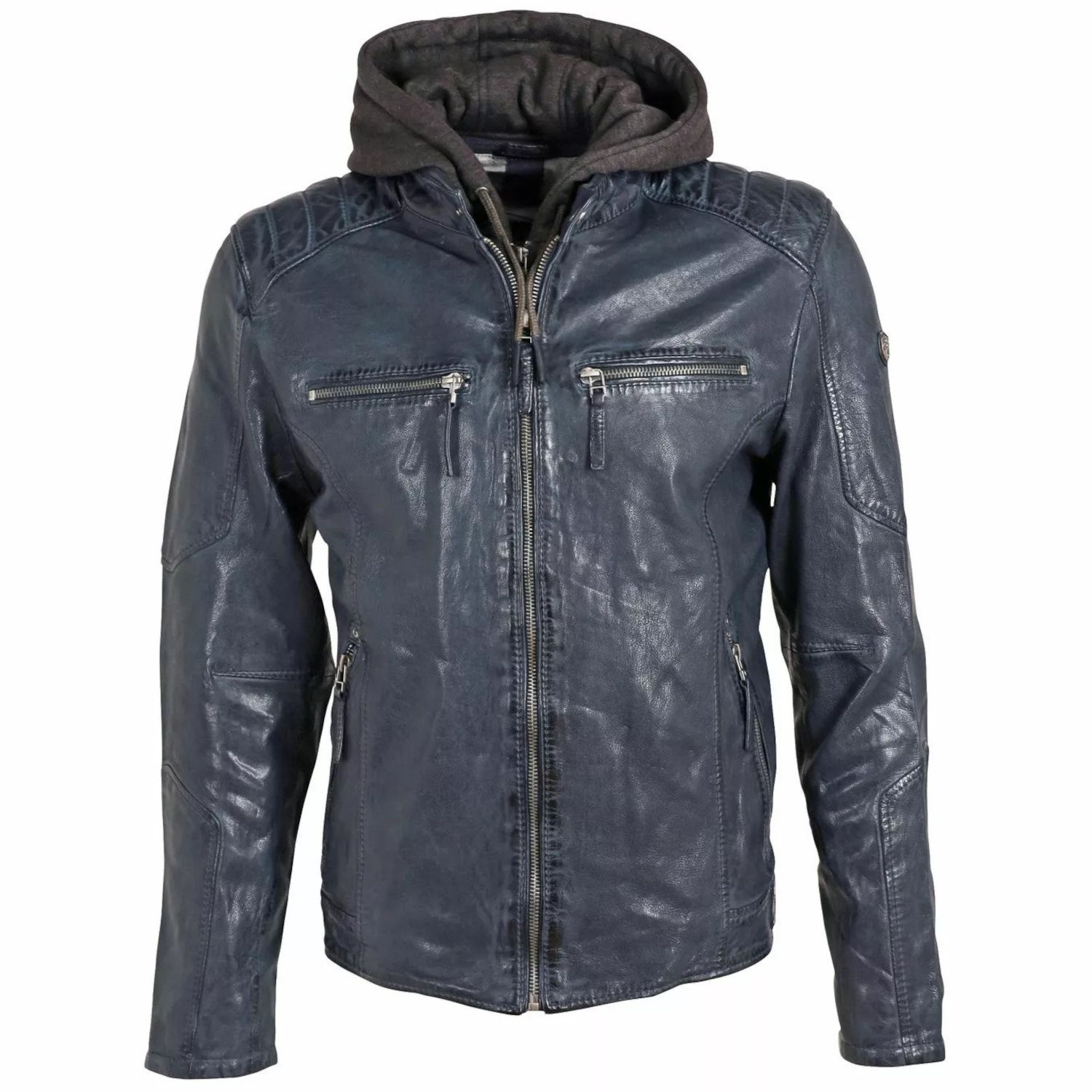 Męska skórzana kurtka Gipsy granatowa GMHenno LAMAXV – BLACK FRIDAY