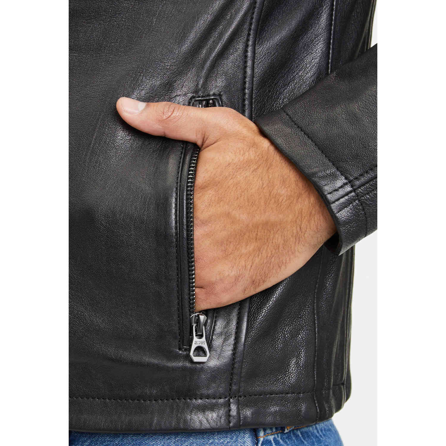 Męska skórzana kurtka Gipsy Czarna GMJaqua – BLACK FRIDAY
