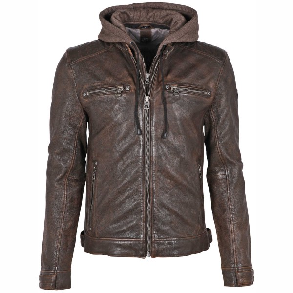 Męska skórzana kurtka Gipsy Vintage Brown GMMagnu SF LANTV – BLACK FRIDAY — fotografia 1