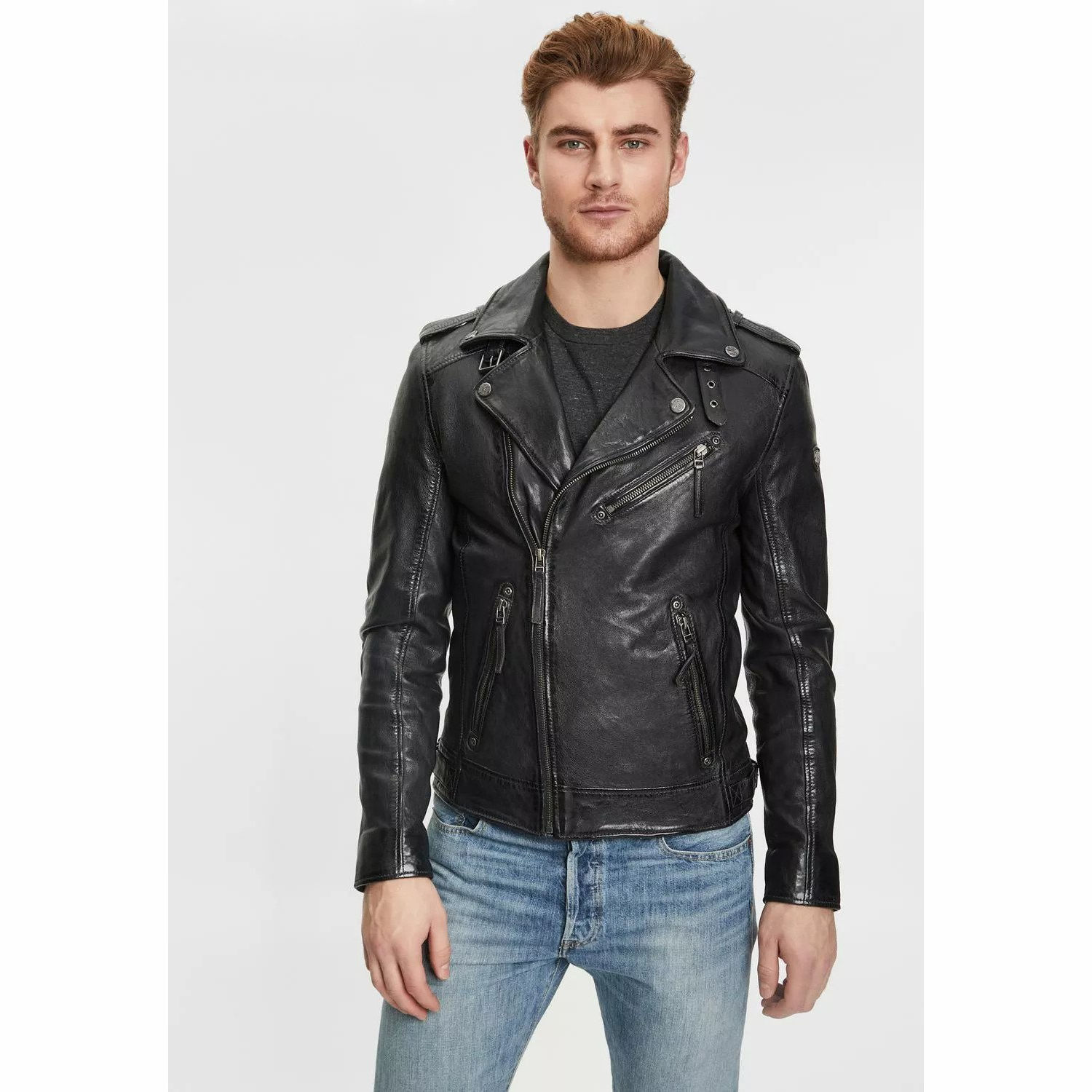 Męska skórzana kurtka Gipsy Antracyt GMMalic – BLACK FRIDAY