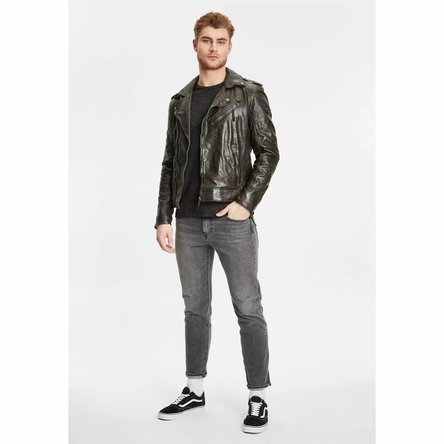 Męska skórzana kurtka Gipsy Olive GMMalic S22 SF STUV – BLACK FRIDAY