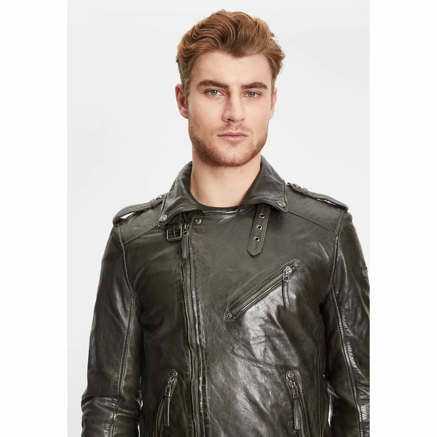 Męska skórzana kurtka Gipsy Olive GMMalic S22 SF STUV – BLACK FRIDAY