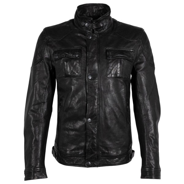 Męska skórzana kurtka Gipsy Czarna GMNevado – BLACK FRIDAY — fotografia 3