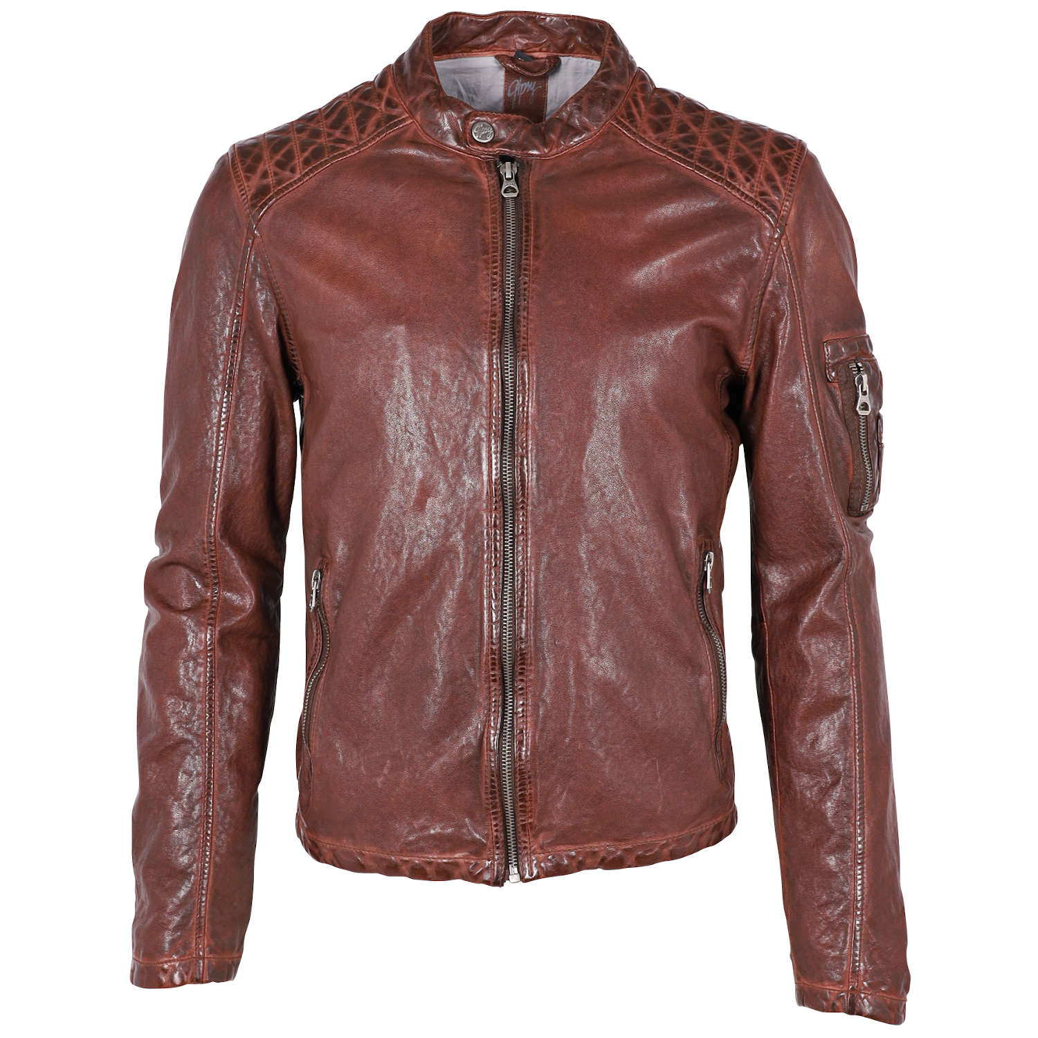 Męska skórzana kurtka Gipsy Chestnut GMPidger LGAWV – ODZIEŻ