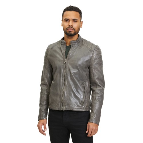 Męska skórzana kurtka Gipsy Szara GMRemko