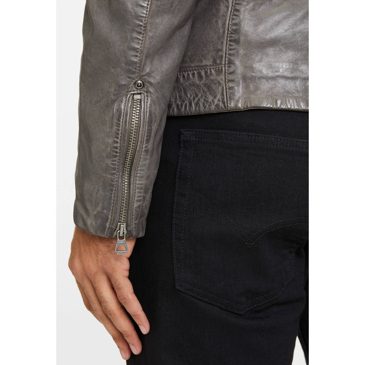 Męska skórzana kurtka Gipsy Szara GMRemko – BLACK FRIDAY