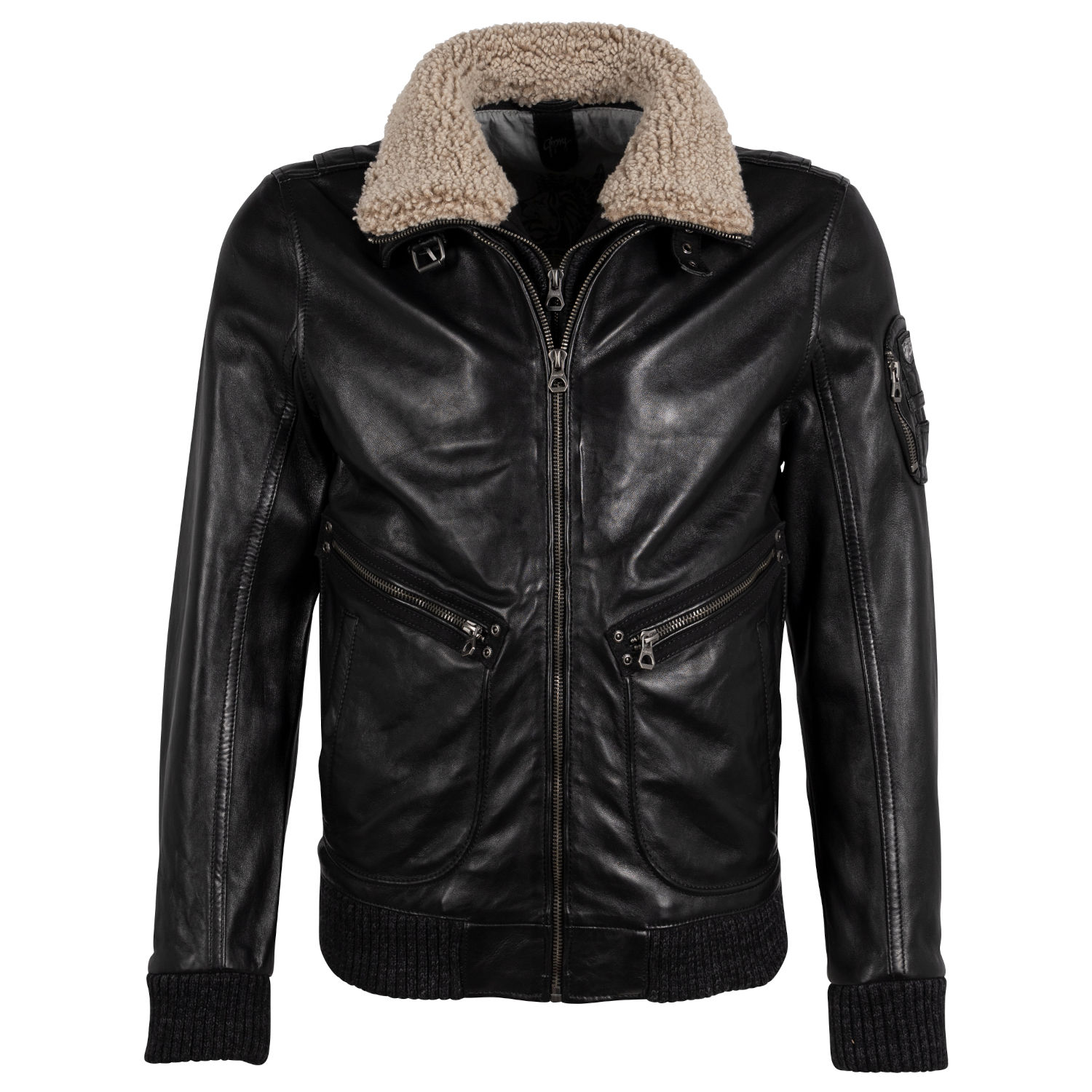 Męska skórzana kurtka Gipsy Czarna GMStarpatrol 2 – BLACK FRIDAY