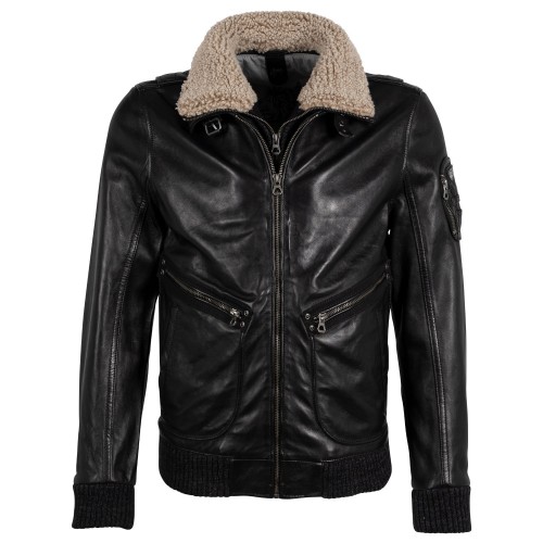 Męska skórzana kurtka Gipsy Czarna GMStarpatrol 2