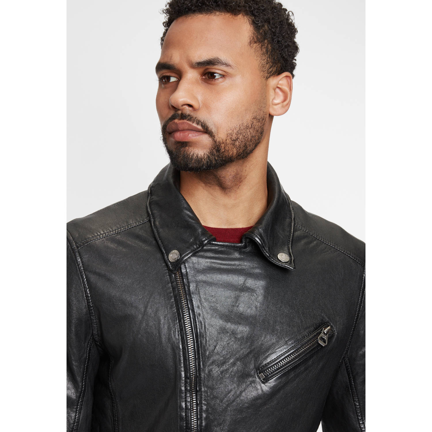 Męska skórzana kurtka Gipsy Czarna GMThalas – BLACK FRIDAY