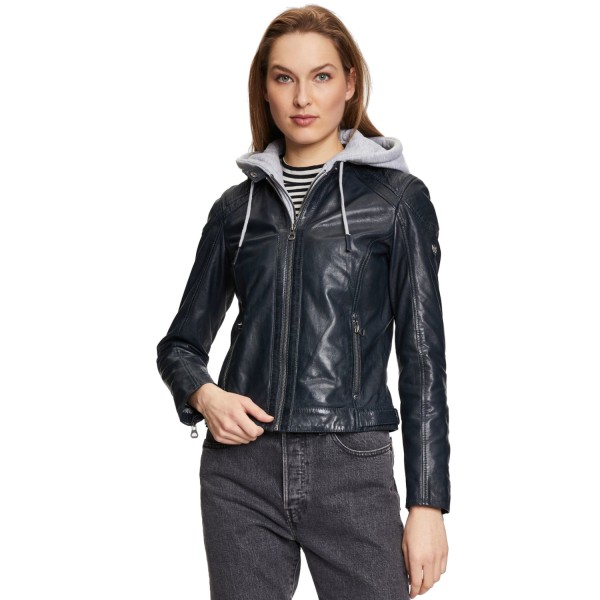 Kurtka skórzana damska Gipsy granatowa GWAlcie