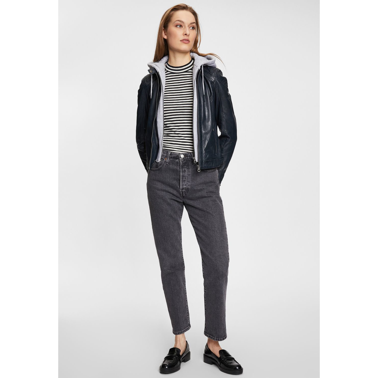 Kurtka skórzana damska Gipsy granatowa GWAlcie – BLACK FRIDAY