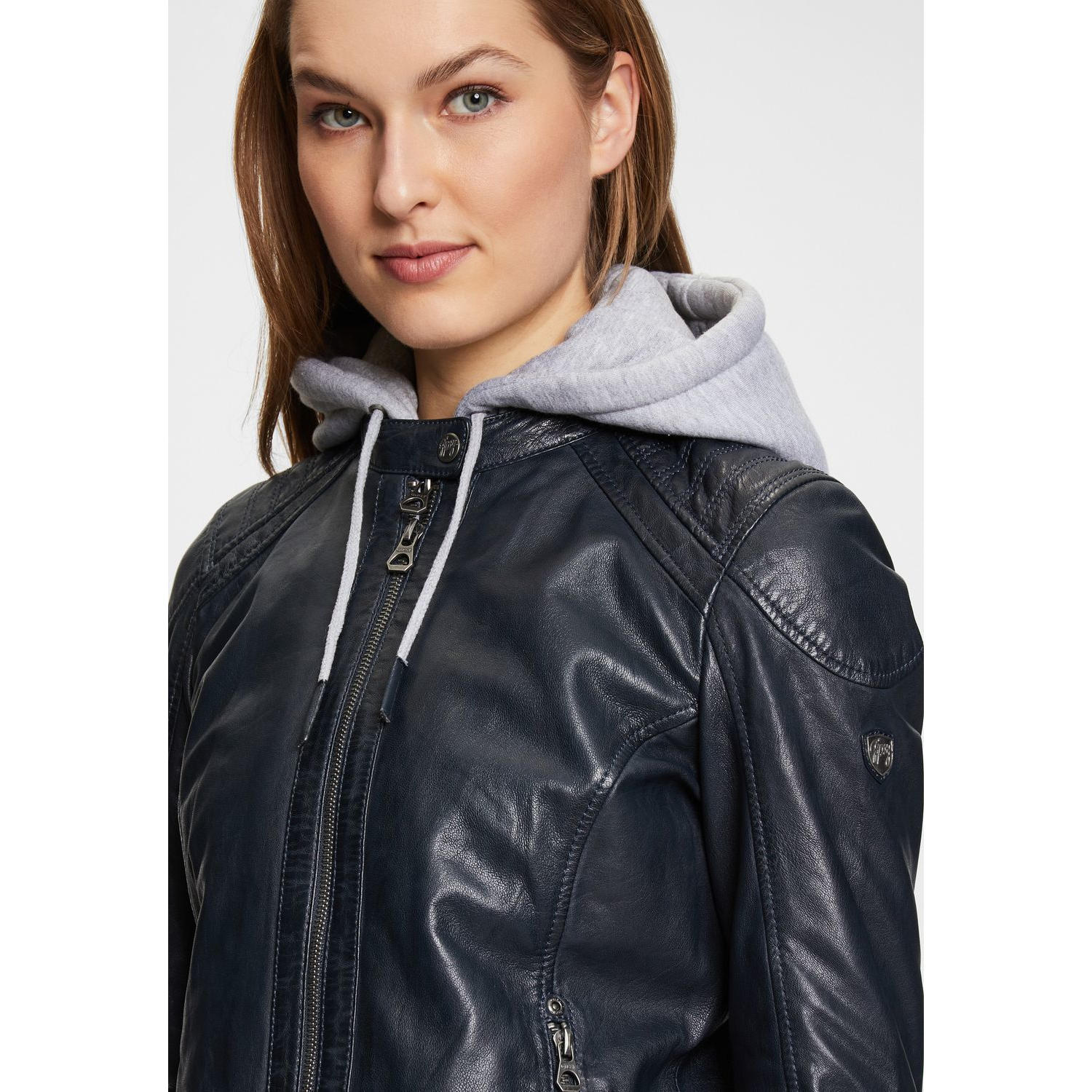 Kurtka skórzana damska Gipsy granatowa GWAlcie – BLACK FRIDAY