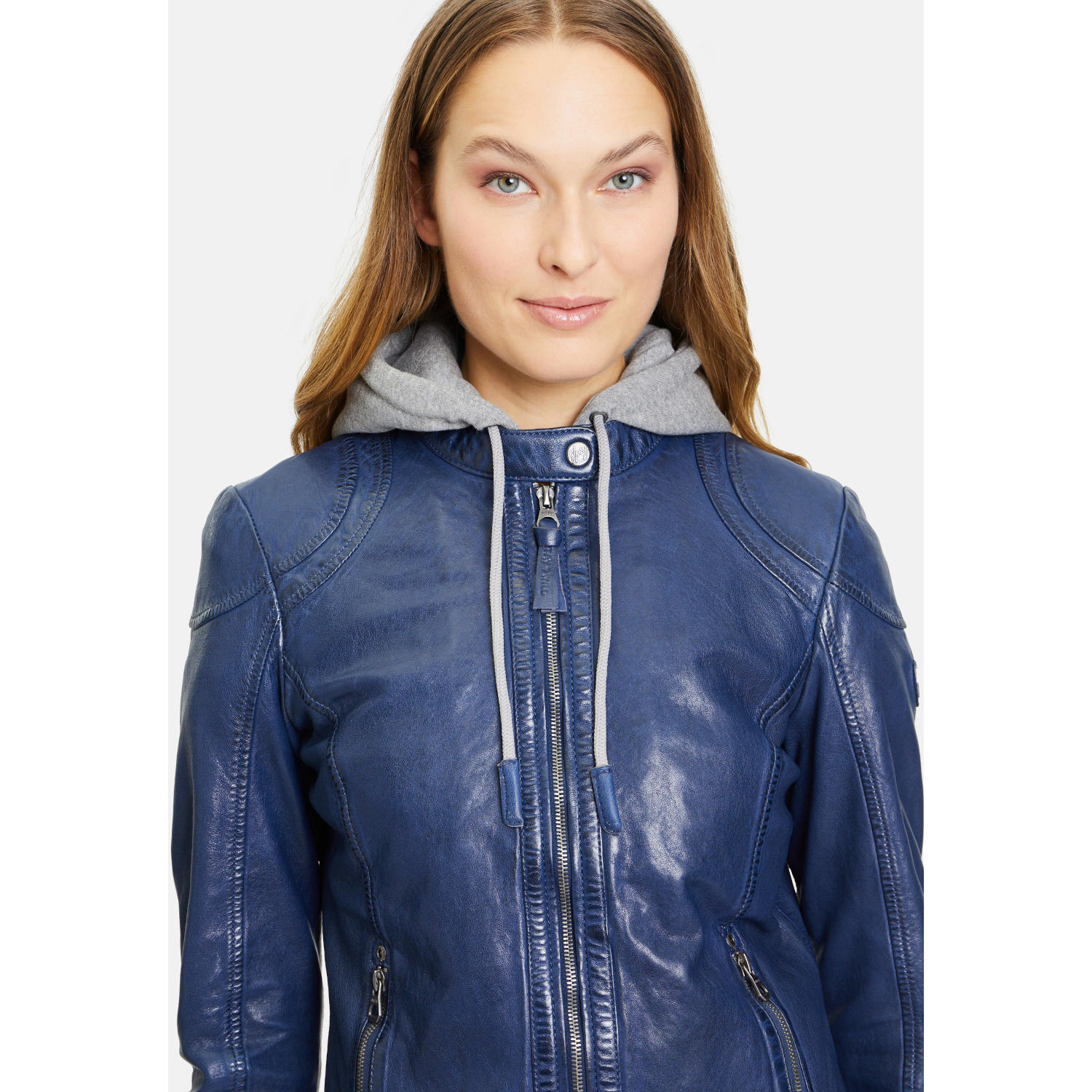 Damska skórzana kurtka Gipsy Niebieska GWAnni – BLACK FRIDAY Damska skórzana kurtka Gipsy Niebieska GWAnni – BLACK FRIDAY