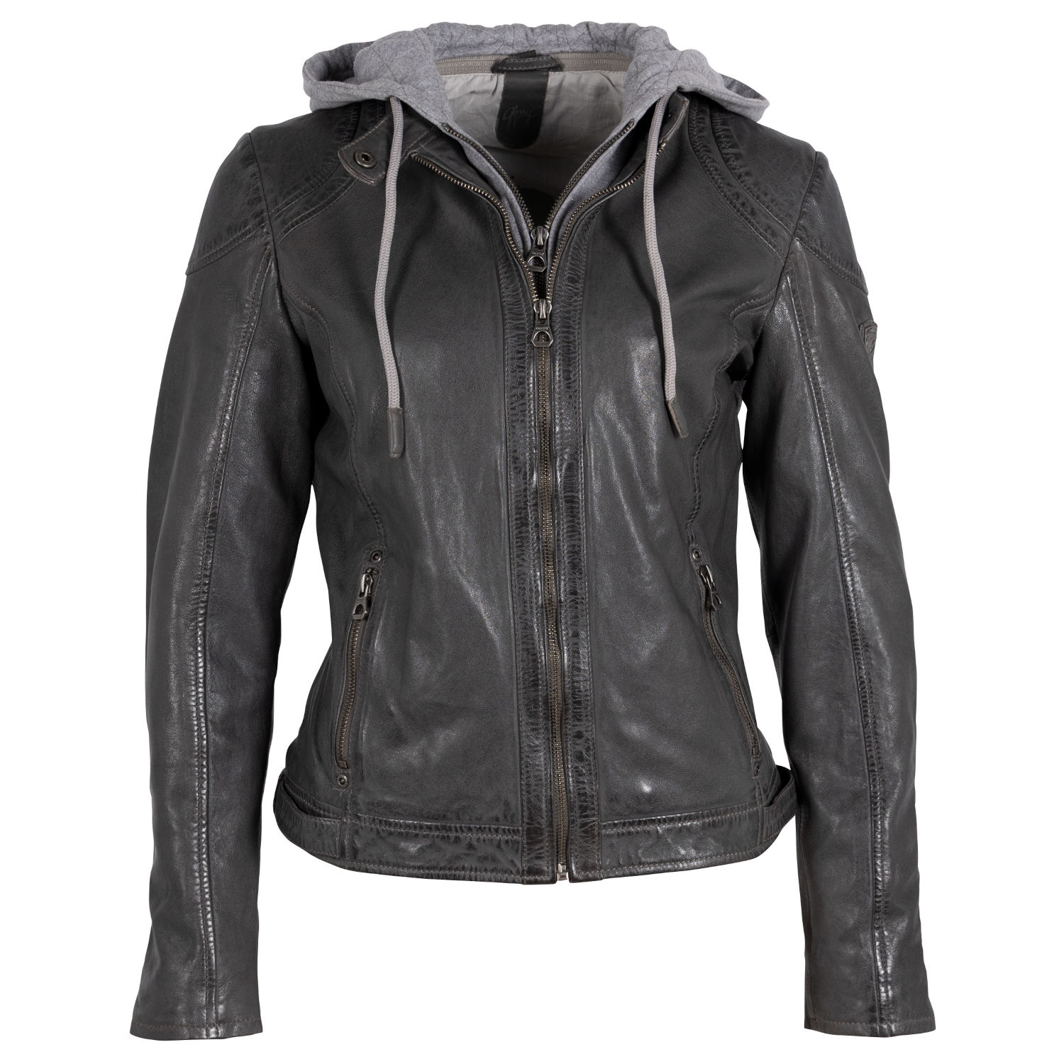 Damska kurtka skórzana Gipsy Ciemnoszara GWAnni – BLACK FRIDAY