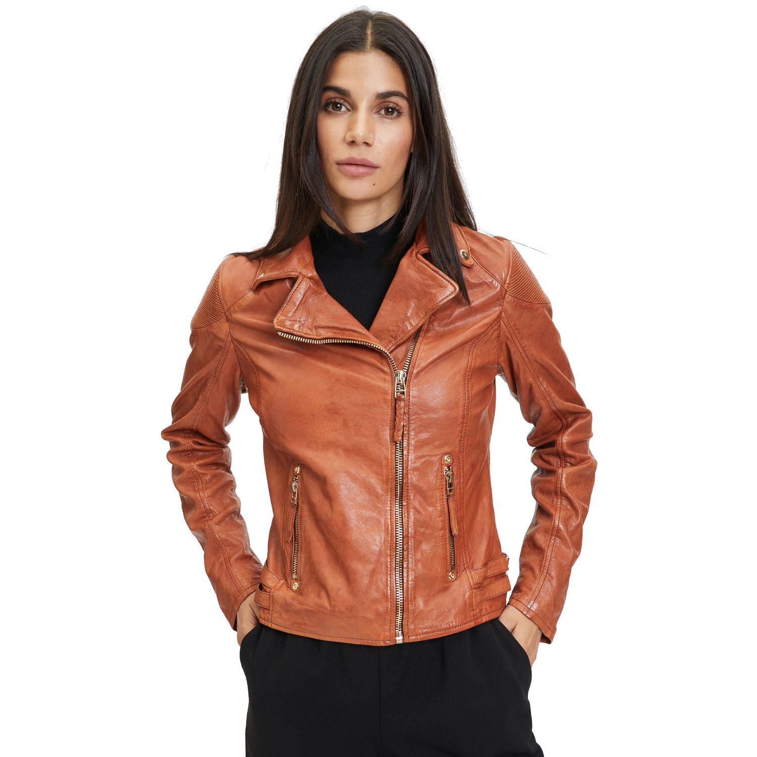 Kurtka skórzana damska Gipsy Cognac GWCadiz – BLACK FRIDAY