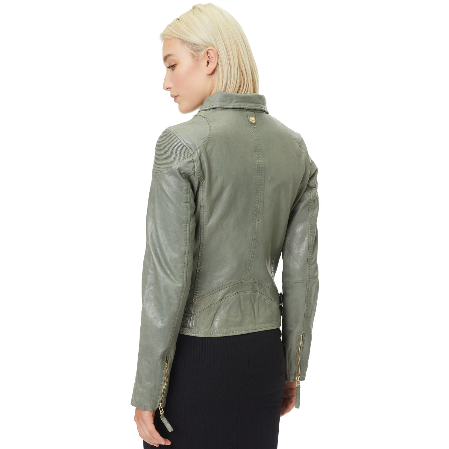 Kurtka skórzana damska Gipsy Sage Green GWCadiz – Kurtki skórzane
