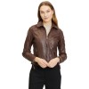 Kurtka skórzana damska Gipsy kasztanowa GWCaitlin - readytowear