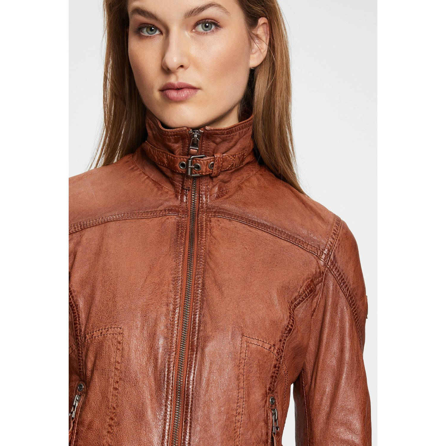 Kurtka skórzana damska Gipsy Cognac GWCardie – ODZIEŻ