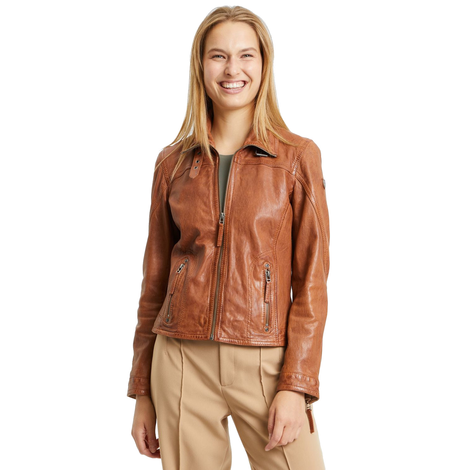 Kurtka skórzana damska Gipsy Cognac GWCarley – BLACK FRIDAY