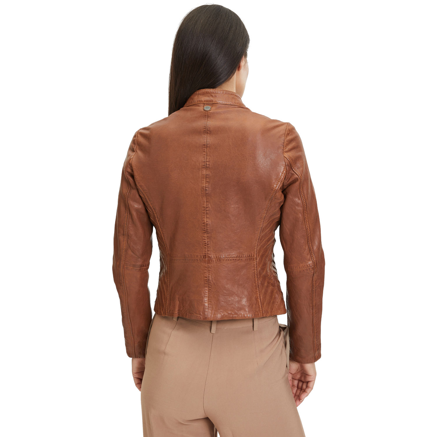Kurtka skórzana damska Gipsy Cognac GWCharu – Kurtki skórzane