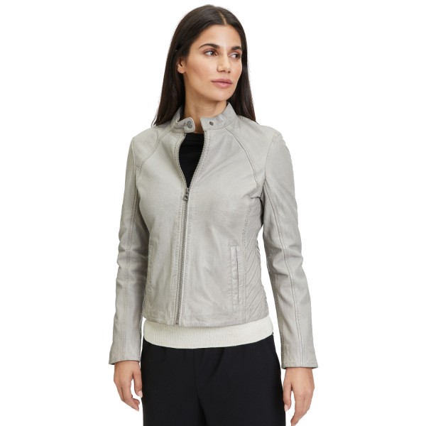 Kurtka skórzana damska Gipsy srebrnoszara GWCharu