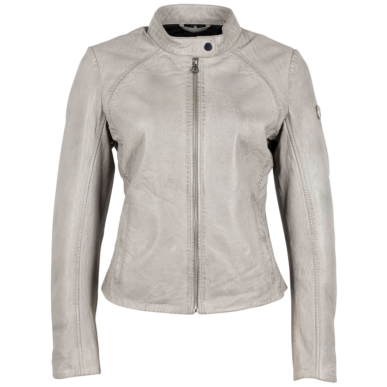 Kurtka skórzana damska Gipsy srebrnoszara GWCharu – BLACK FRIDAY