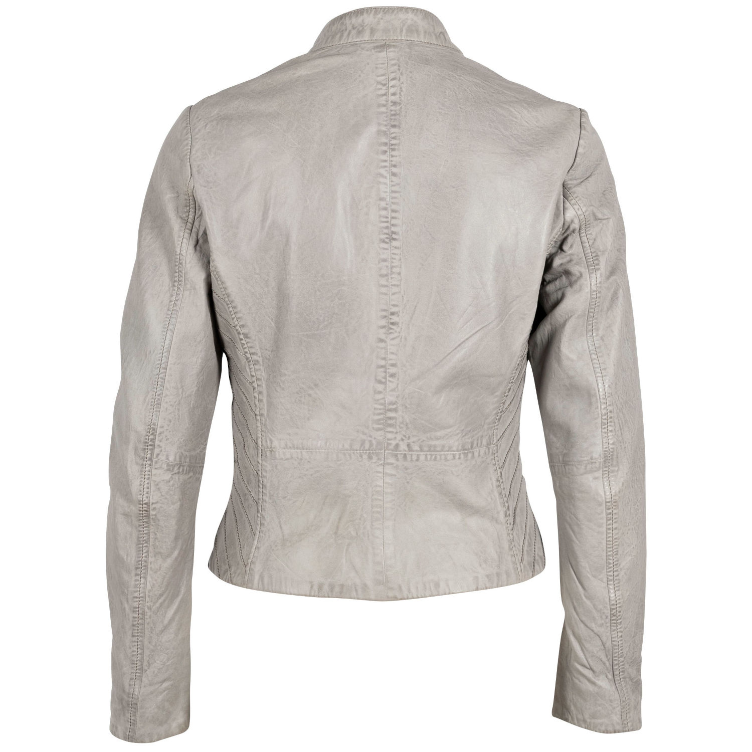 Kurtka skórzana damska Gipsy srebrnoszara GWCharu – BLACK FRIDAY