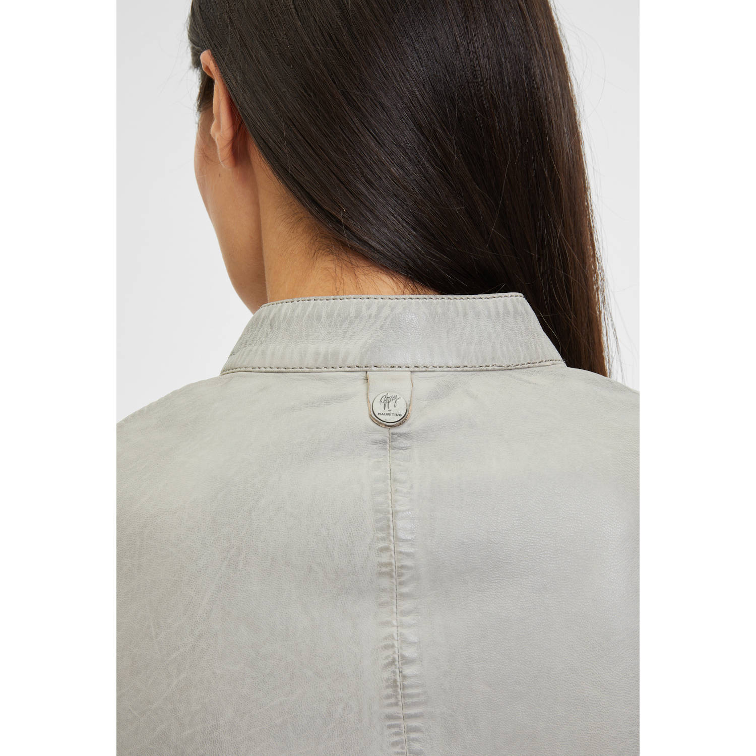 Kurtka skórzana damska Gipsy srebrnoszara GWCharu – BLACK FRIDAY