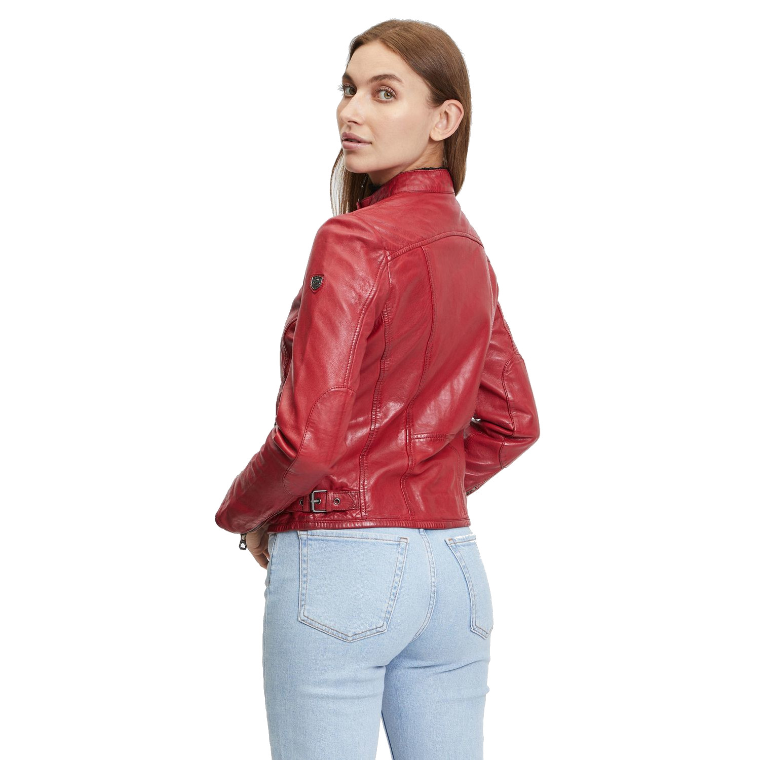 Kurtka skórzana damska Gipsy czerwona GWDjura – BLACK FRIDAY