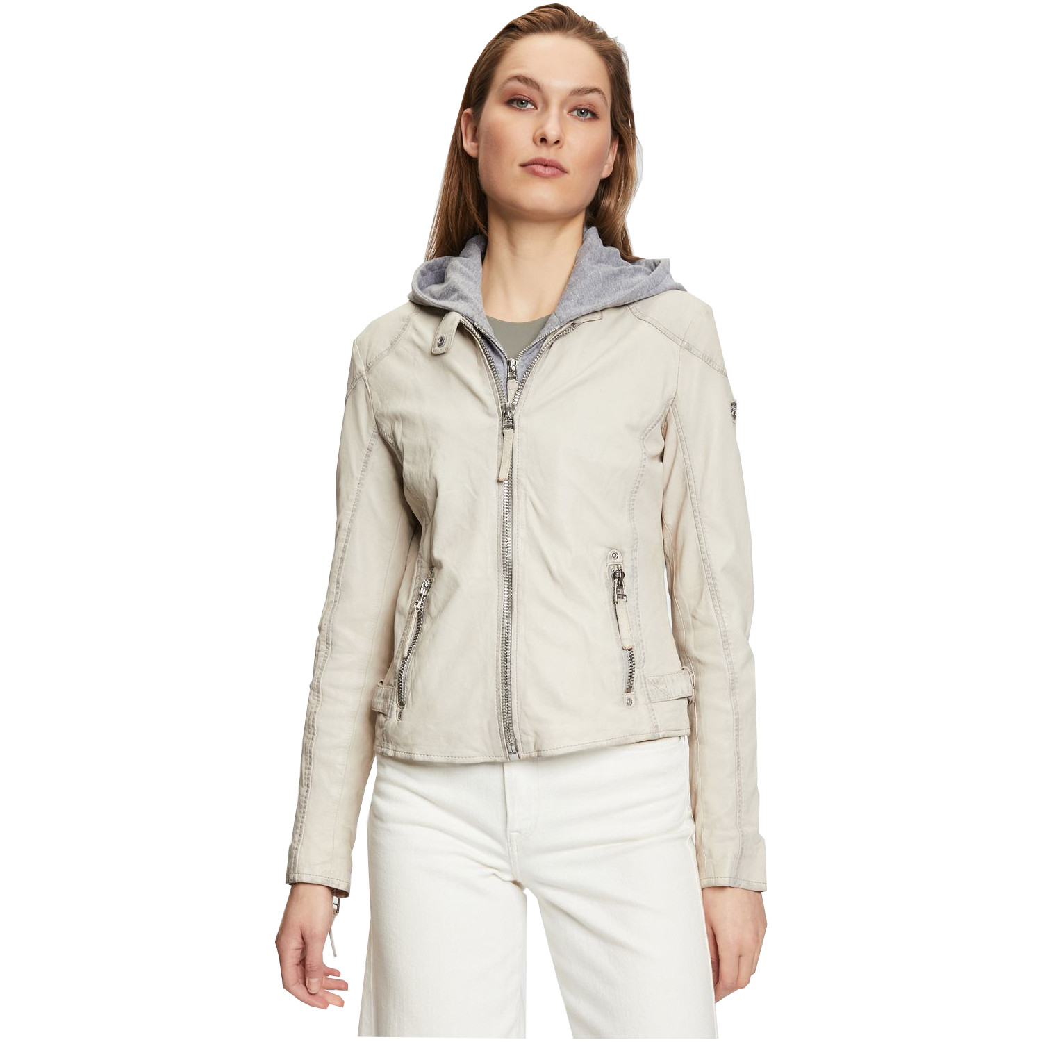 Kurtka skórzana damska Gipsy Off White GWFinja – ODZIEŻ