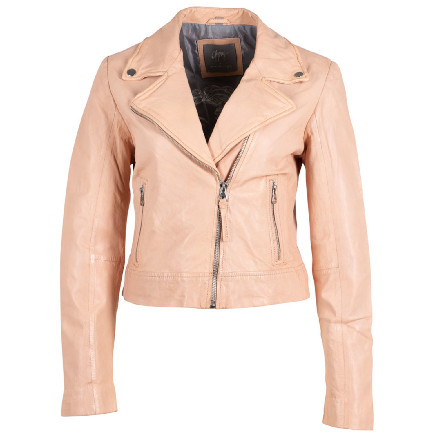 Kurtka skórzana damska Gipsy brzoskwiniowo-różowa GWJella – BLACK FRIDAY