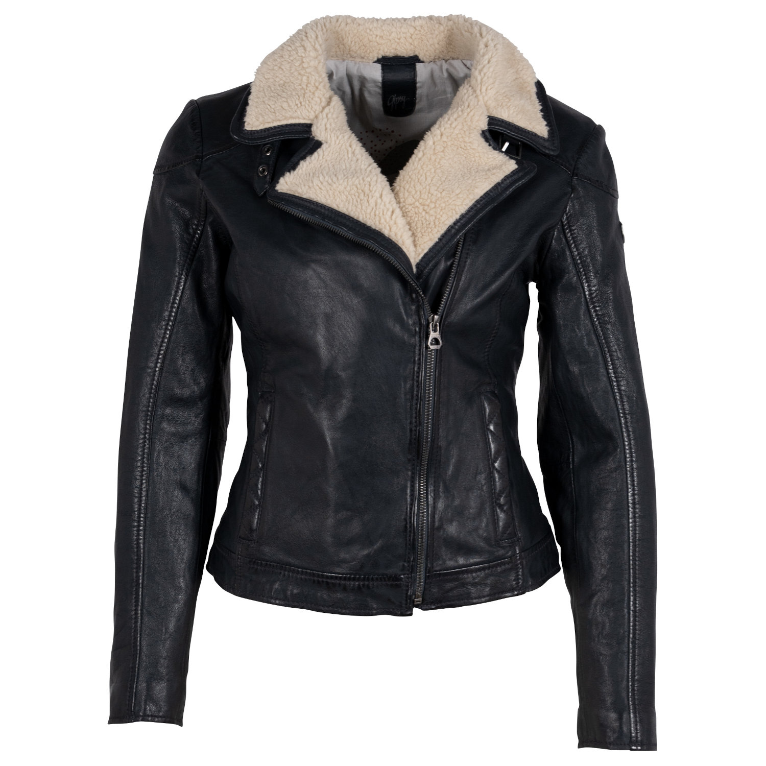 Damska zimowa kurtka skórzana Gipsy Ciemnogranatowa GWJenja – BLACK FRIDAY