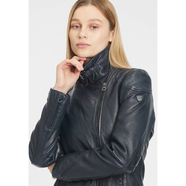 Damska zimowa kurtka skórzana Gipsy Ciemnogranatowa GWJenja – BLACK FRIDAY — fotografia 6