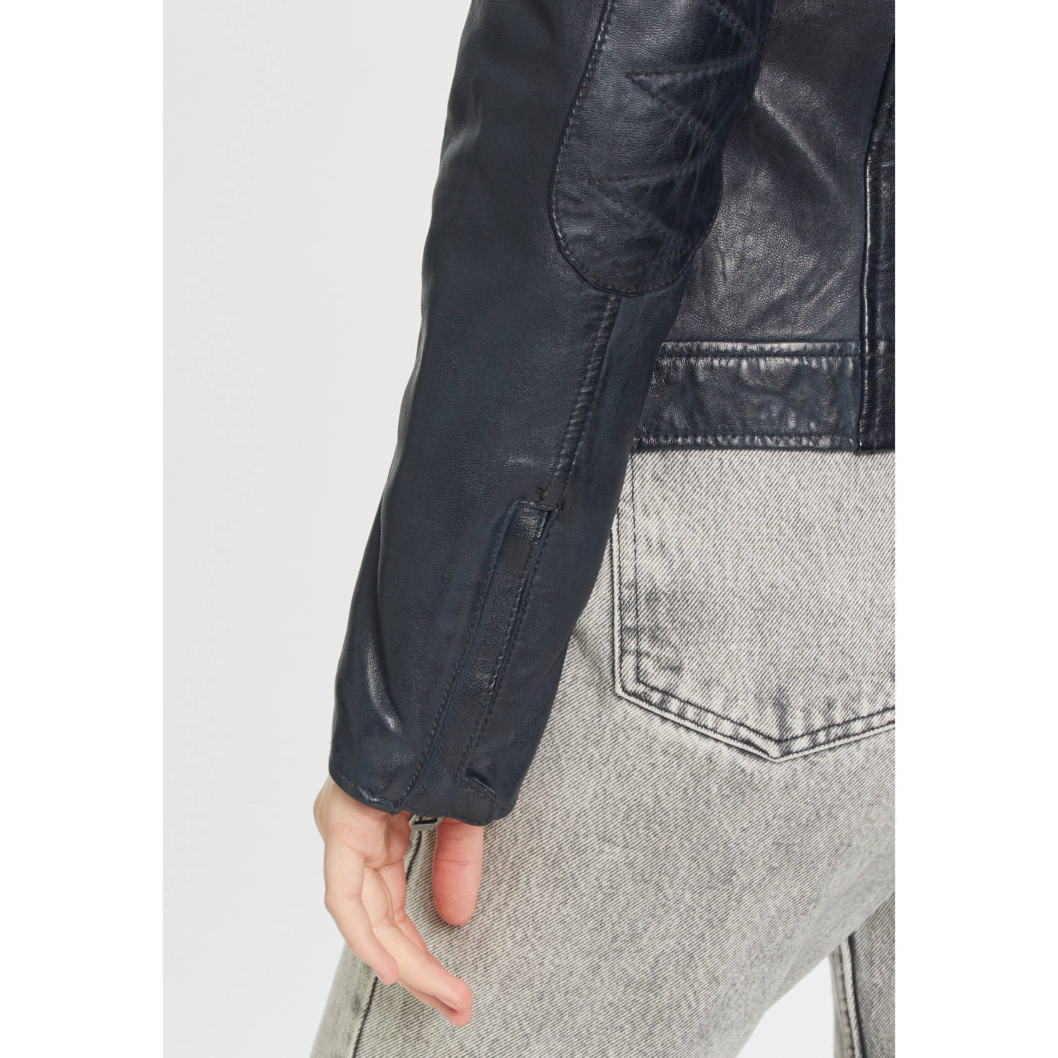 Damska zimowa kurtka skórzana Gipsy Ciemnogranatowa GWJenja – BLACK FRIDAY