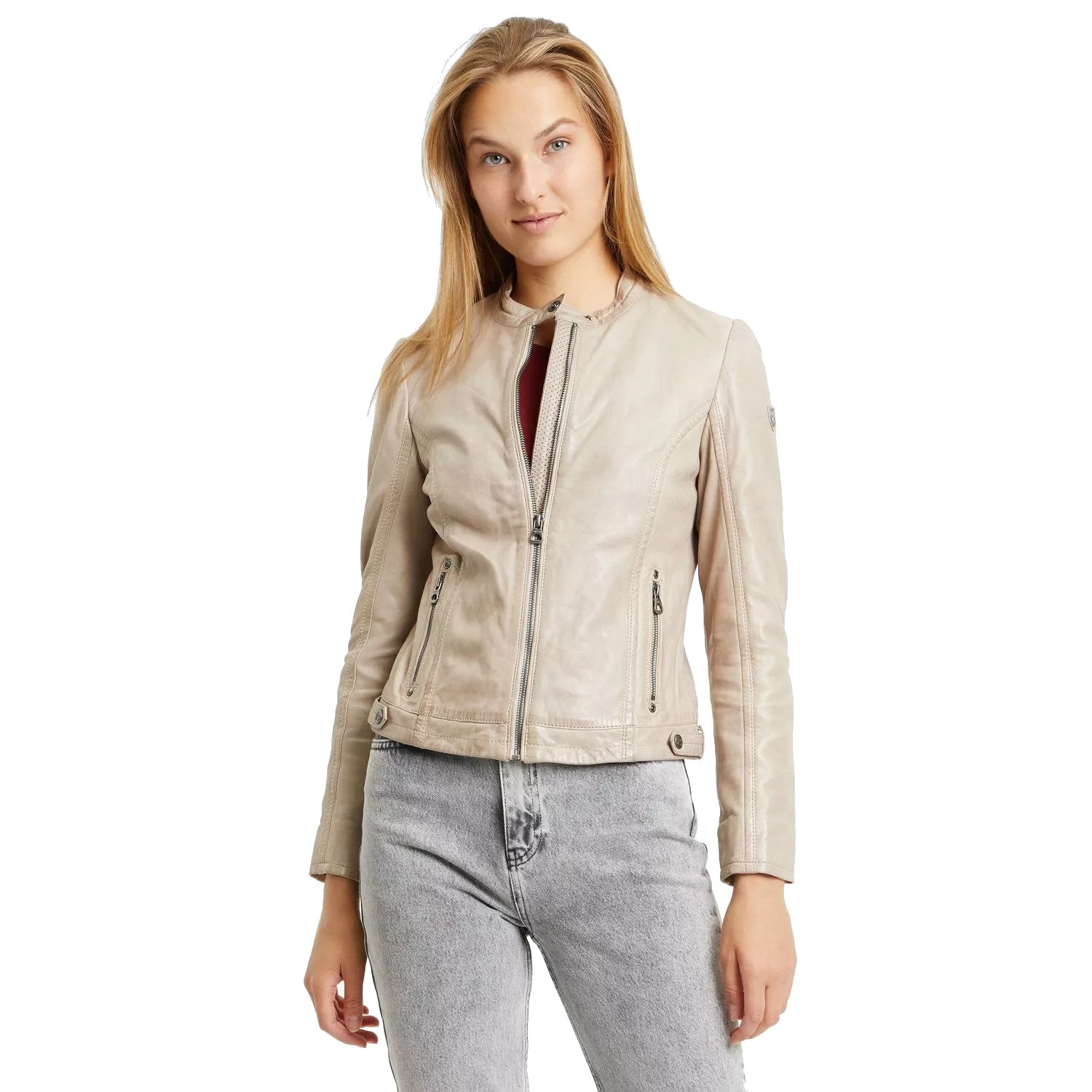 Kurtka skórzana damska Gipsy srebrnoszara GWJollie – BLACK FRIDAY