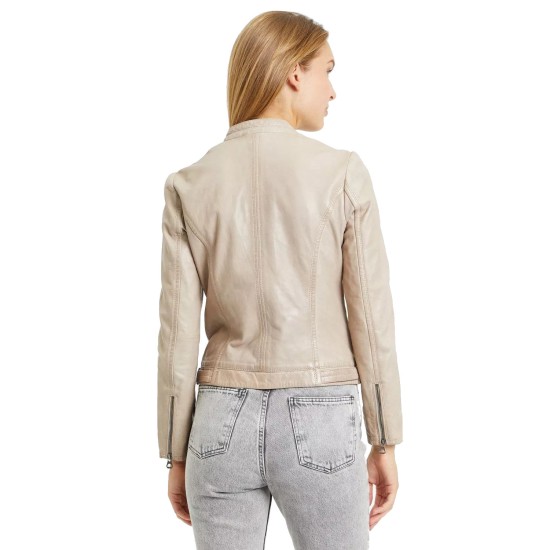 Kurtka skórzana damska Gipsy srebrnoszara GWJollie