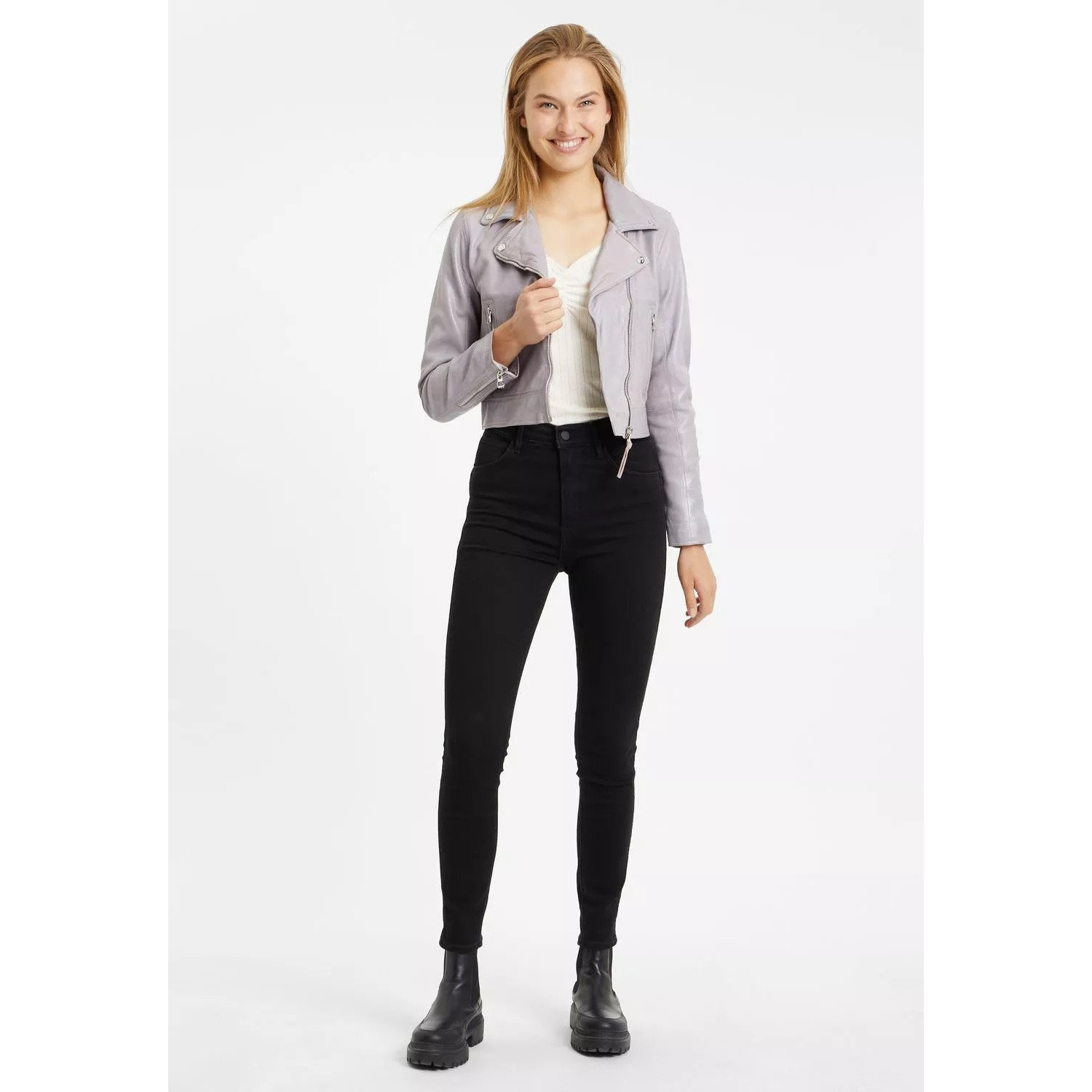 Kurtka skórzana damska Gipsy Lawendowy Fiolet GWJulene – BLACK FRIDAY
