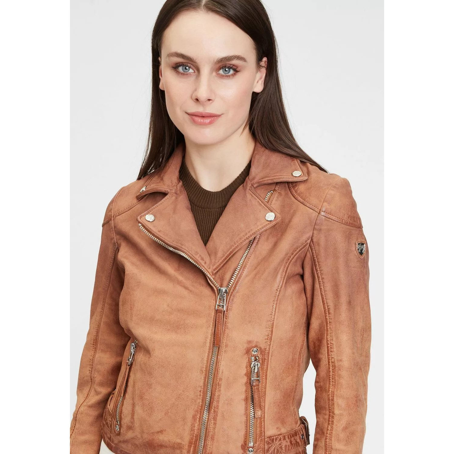 Damska skórzana kurtka Gipsy Camel GWKandy S22 LAMOV – ODZIEŻ