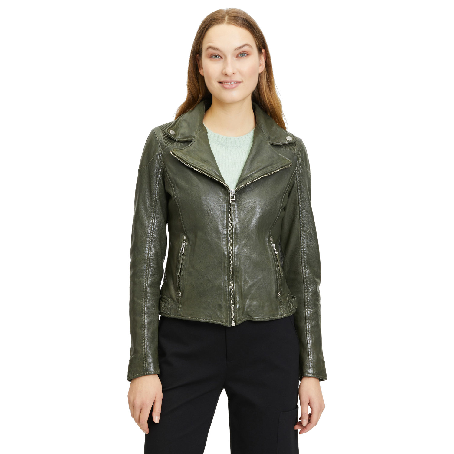 Kurtka skórzana damska Gipsy Zielona GWMaizy – BLACK FRIDAY