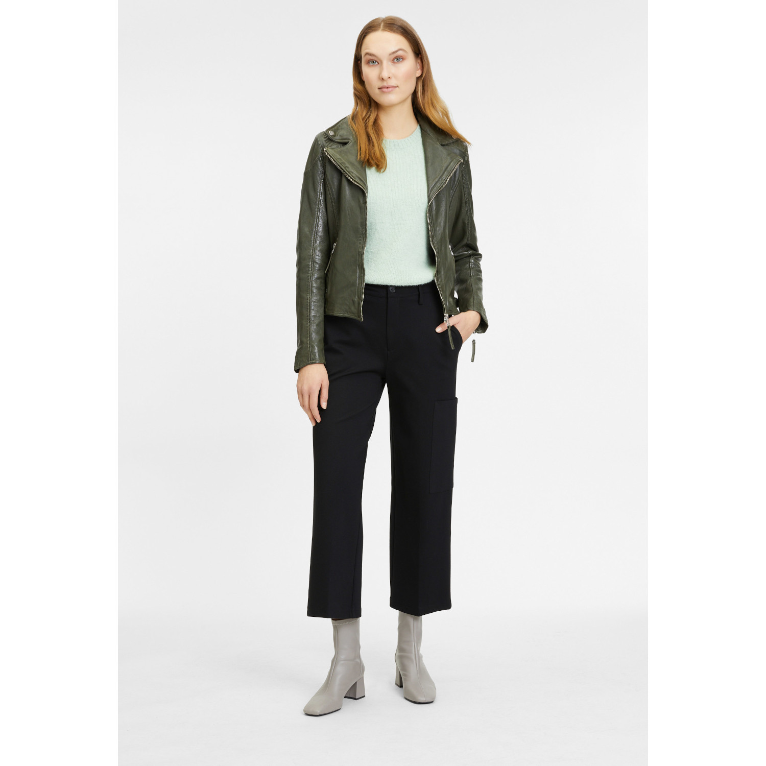 Kurtka skórzana damska Gipsy Zielona GWMaizy – BLACK FRIDAY