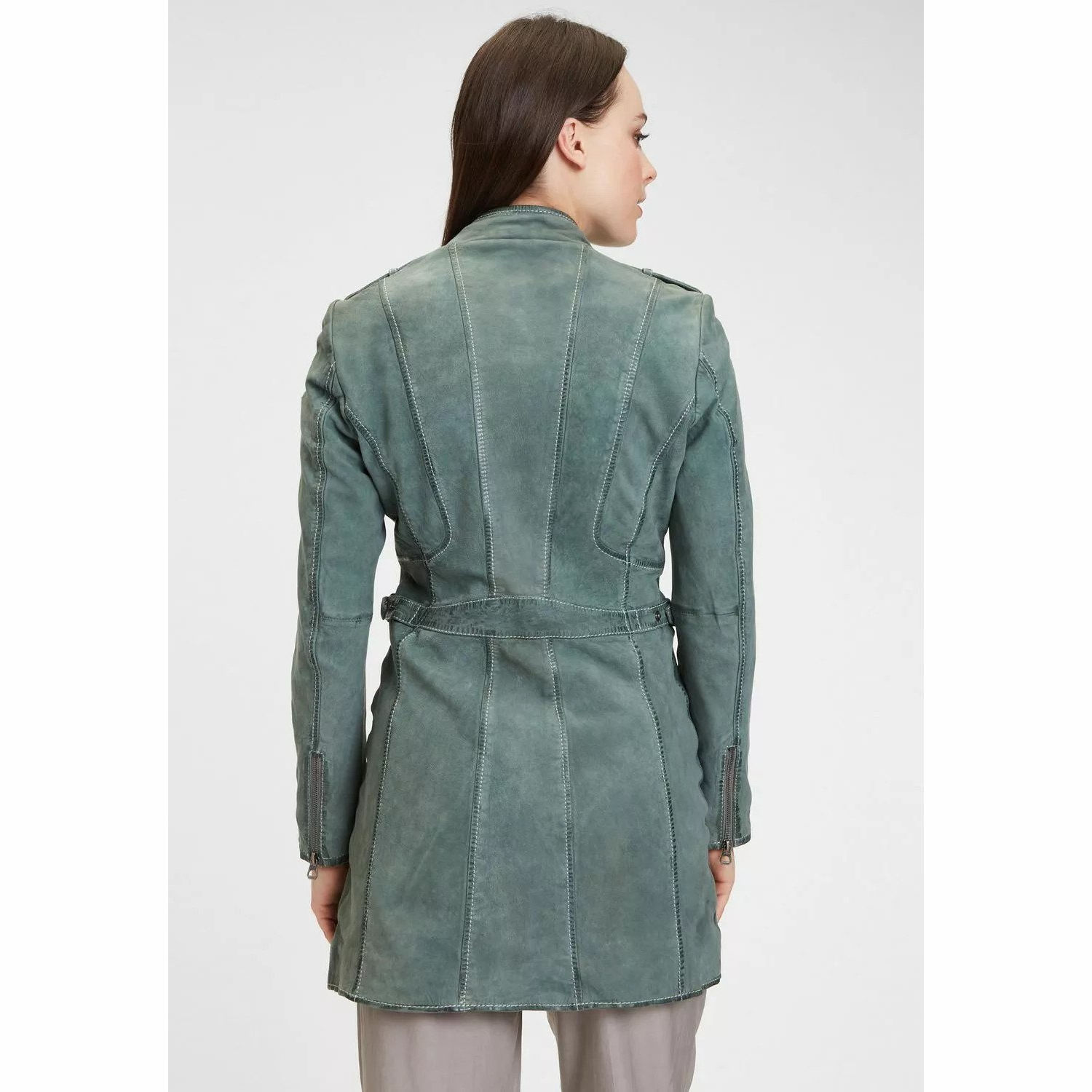 Długa skórzana kurtka damska Gipsy Mint Green GWMargy S22 LNUV – ODZIEŻ Długa skórzana kurtka damska Gipsy Mint Green GWMargy S22 LNUV – ODZIEŻ