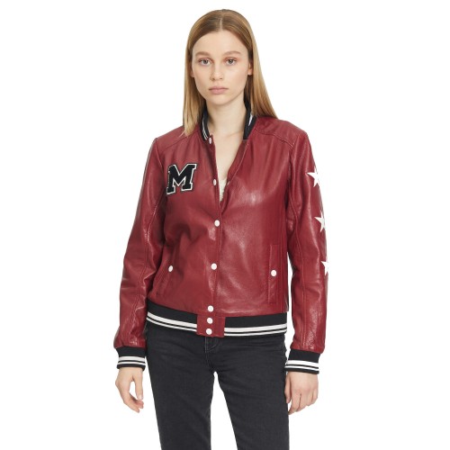 Kurtka skórzana damska Gipsy czerwona GWMooxy