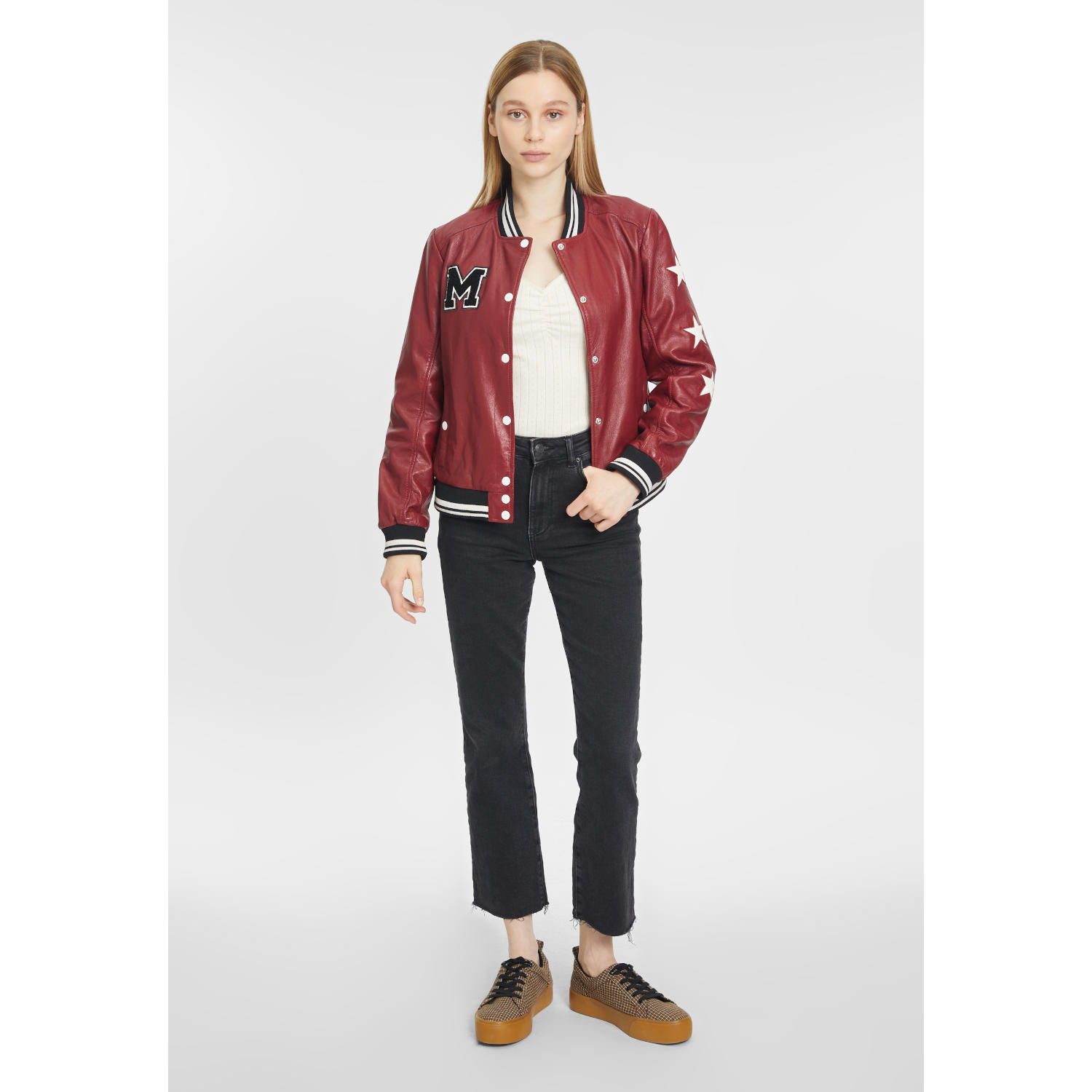 Kurtka skórzana damska Gipsy czerwona GWMooxy – BLACK FRIDAY